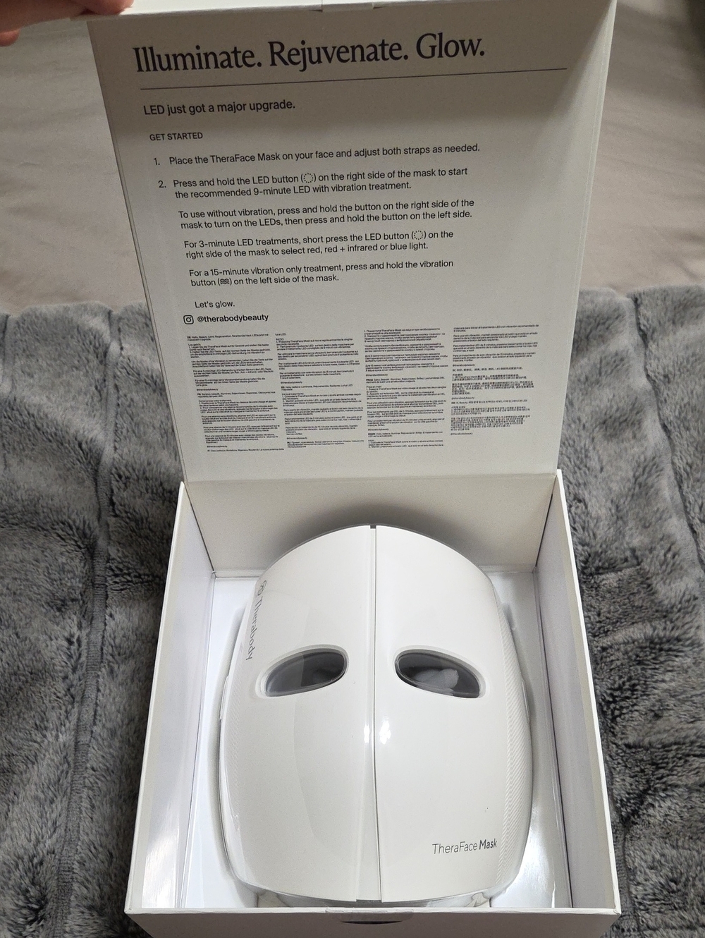 Therabody TheraFace Mask LED Facial Therapy Mask - White